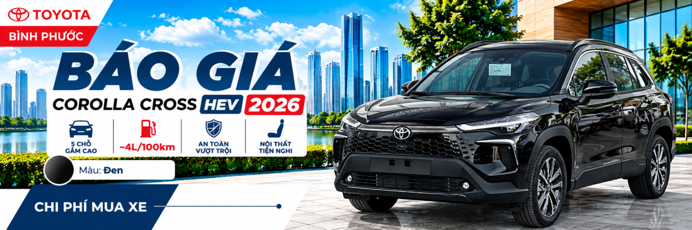 Giá xe Toyota Corolla Cross 2026 - CXH - DEN
